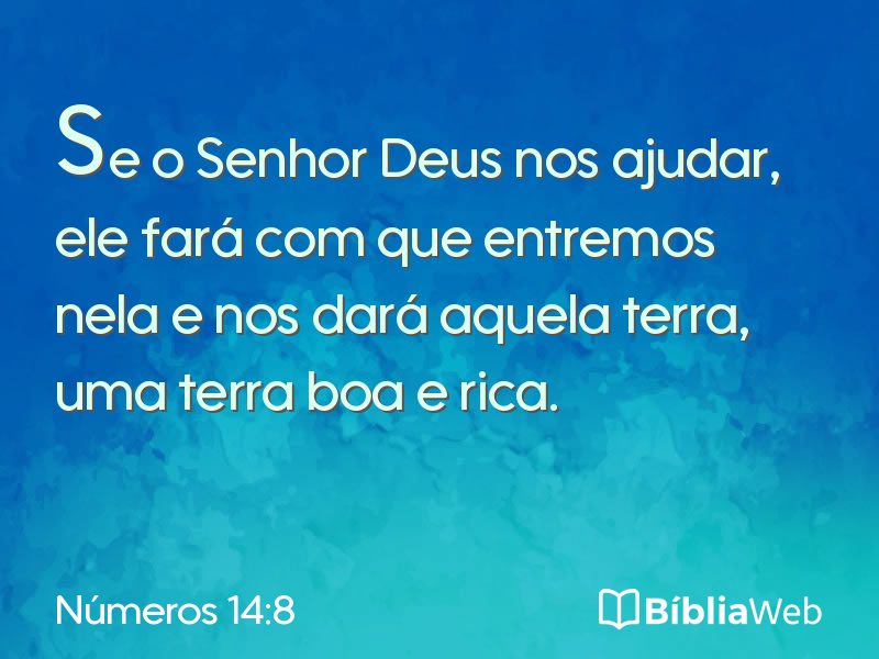 Números 14:8 em imagem para compartilhar
