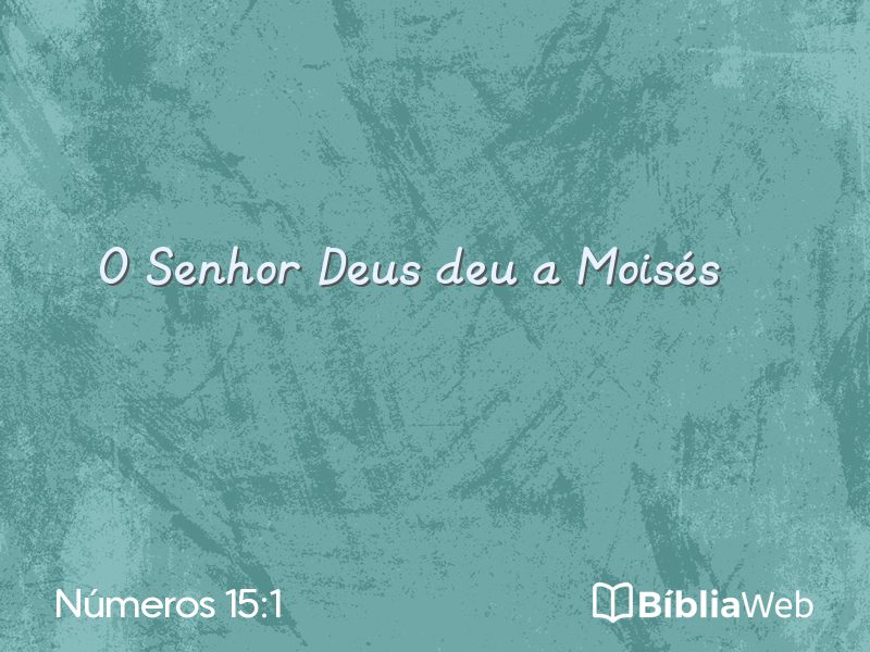 Números 15:1 em imagem para compartilhar