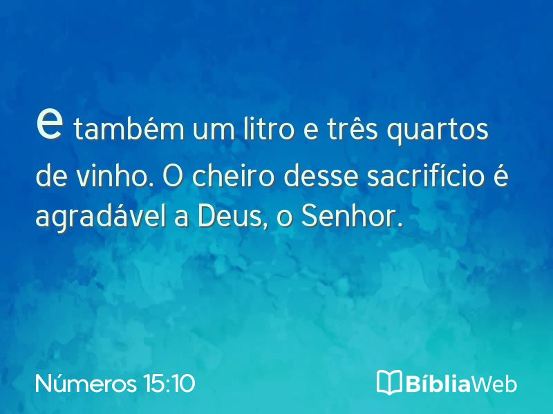 Números 15:10 em imagem para compartilhar