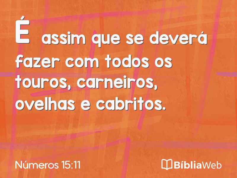 Números 15:11 em imagem para compartilhar
