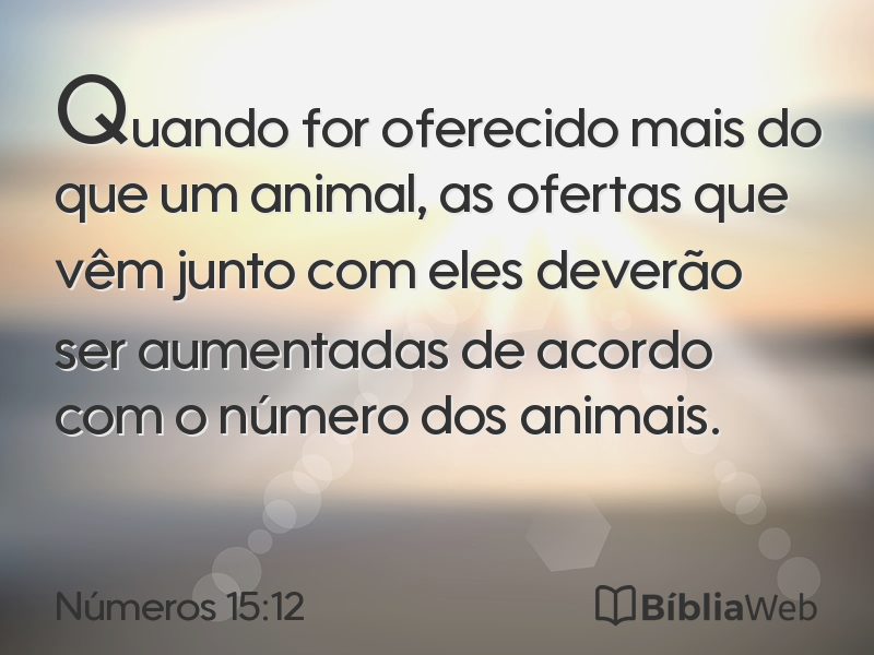 Números 15:12 em imagem para compartilhar