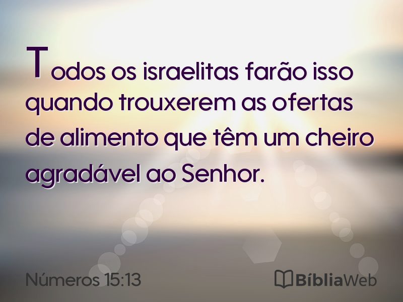 Números 15:13 em imagem para compartilhar
