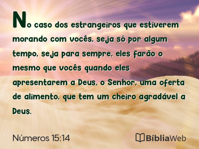Números 15:14 em imagem para compartilhar