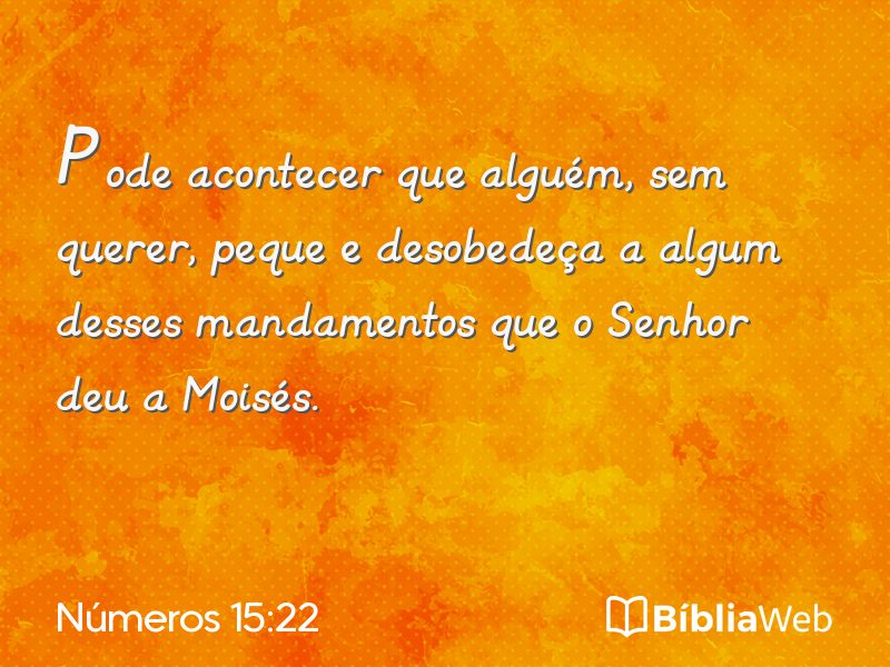 Números 15:22 em imagem para compartilhar
