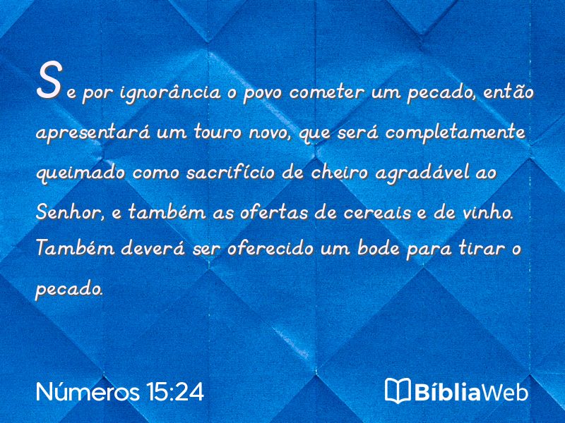 Números 15:24 em imagem para compartilhar