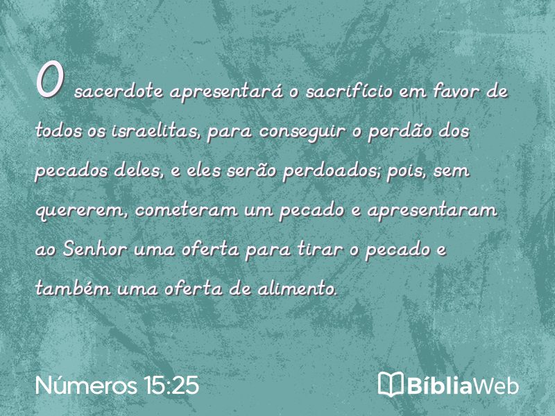 Números 15:25 em imagem para compartilhar