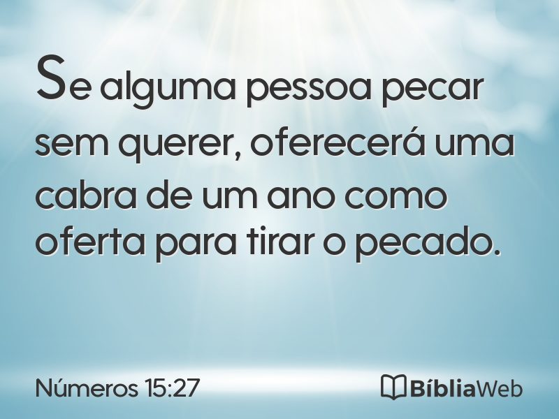 Números 15:27 em imagem para compartilhar