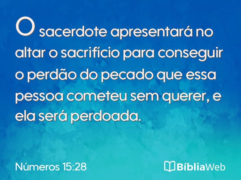 Números 15:28 em imagem para compartilhar
