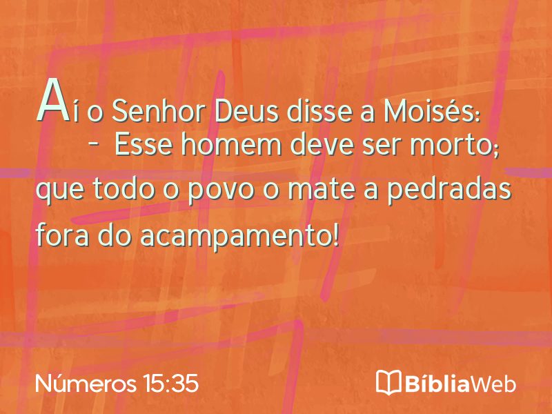 Números 15:35 em imagem para compartilhar