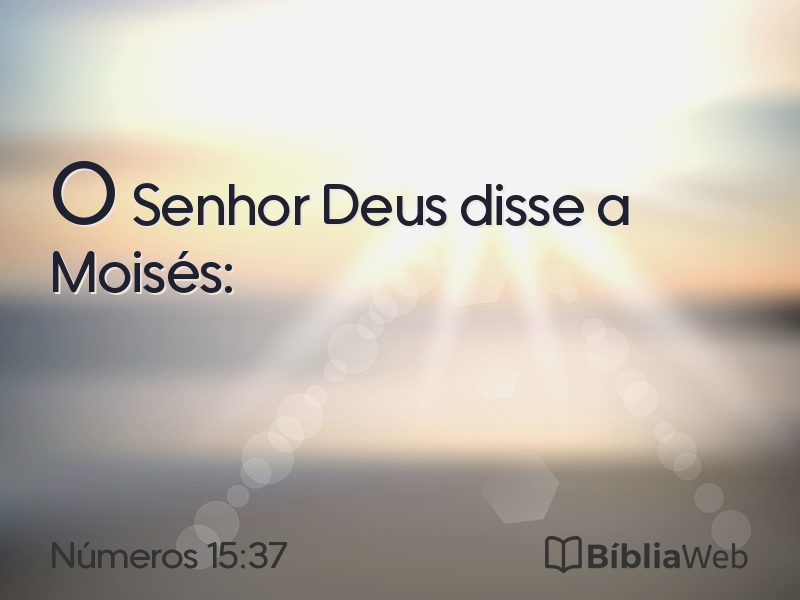 Números 15:37 em imagem para compartilhar