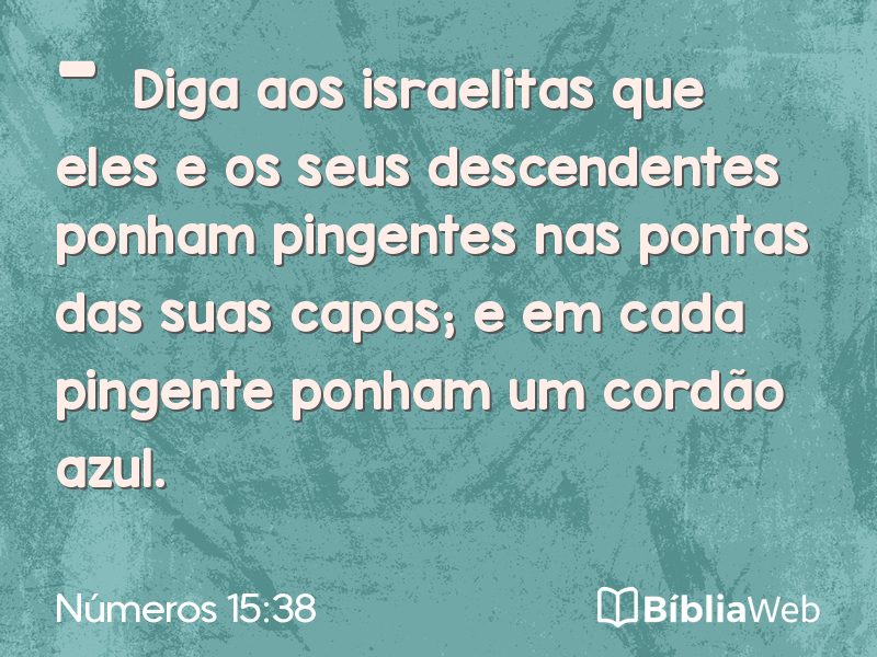 Números 15:38 em imagem para compartilhar