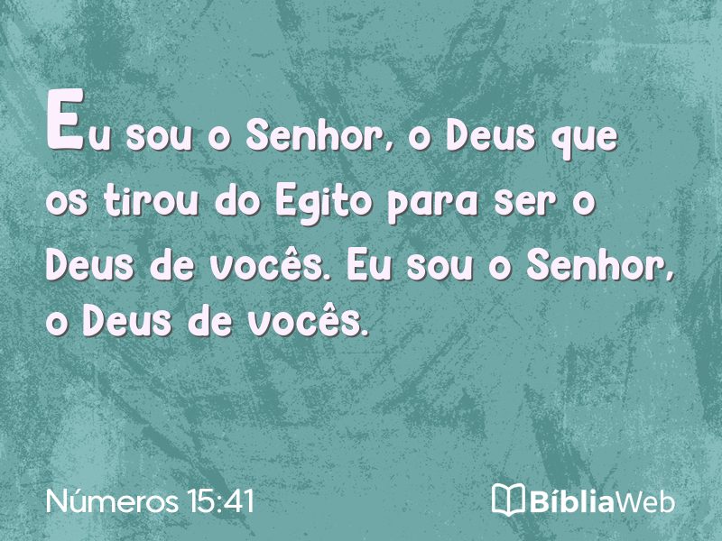 Números 15:41 em imagem para compartilhar