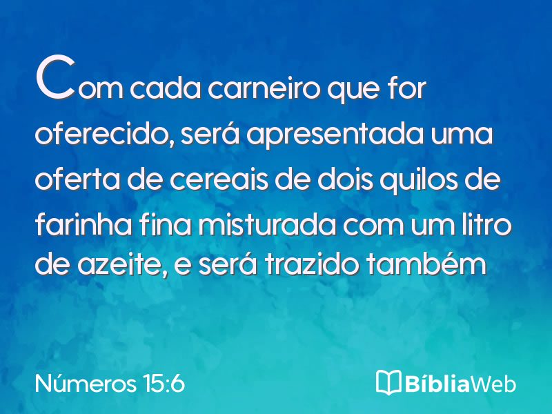 Números 15:6 em imagem para compartilhar