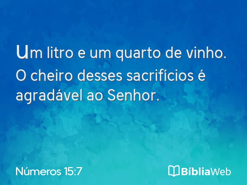 Números 15:7 em imagem para compartilhar