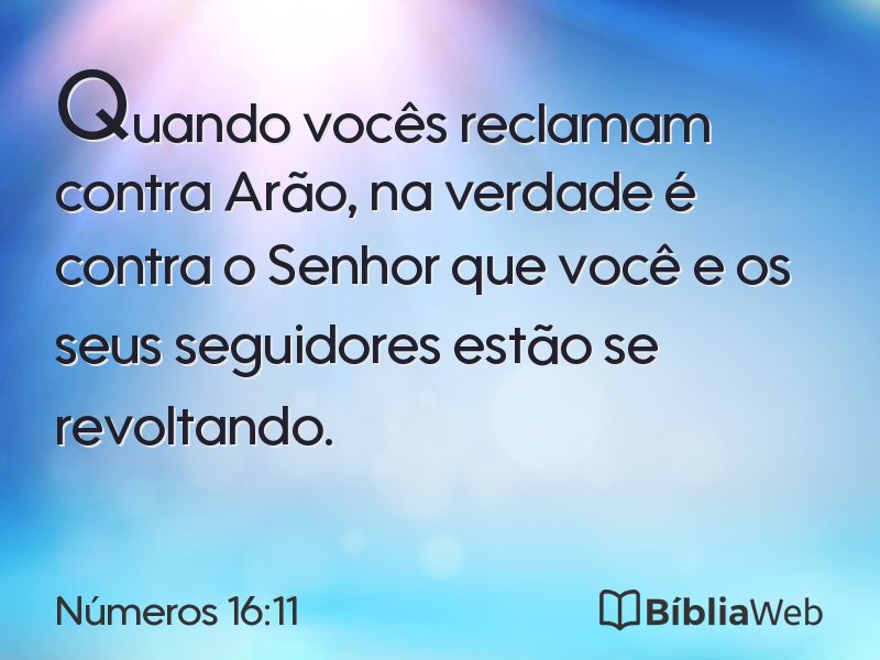 Números 16:11 em imagem para compartilhar