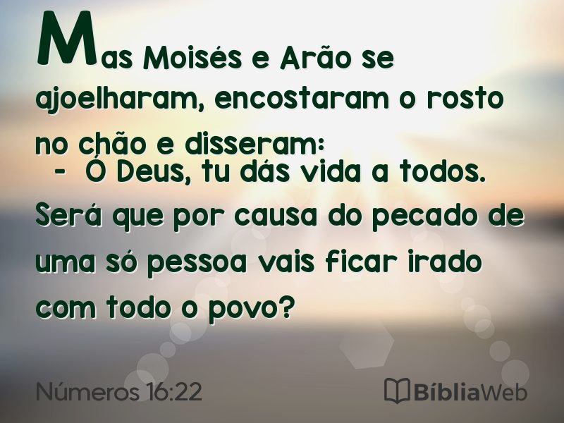 Números 16:22 em imagem para compartilhar