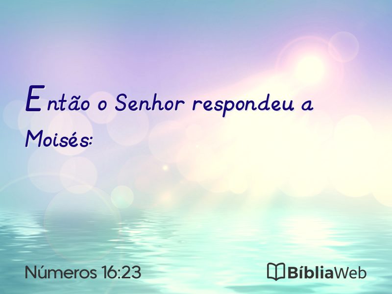 Números 16:23 em imagem para compartilhar