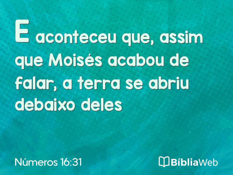 Números 16:31 em imagem para compartilhar
