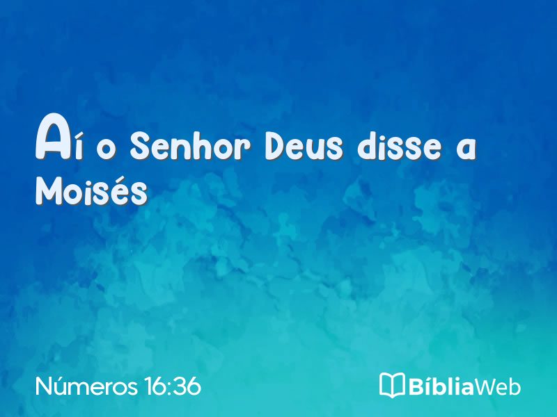 Números 16:36 em imagem para compartilhar