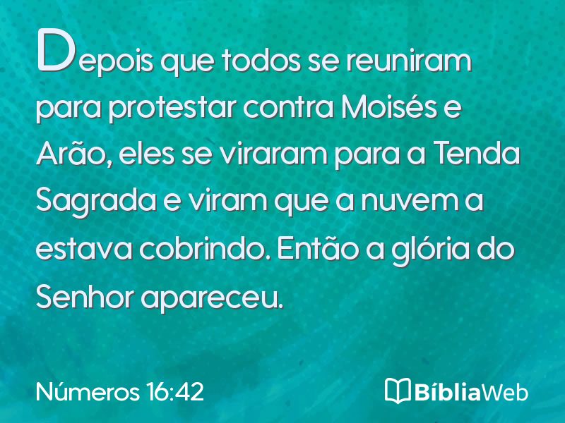 Números 16:42 em imagem para compartilhar