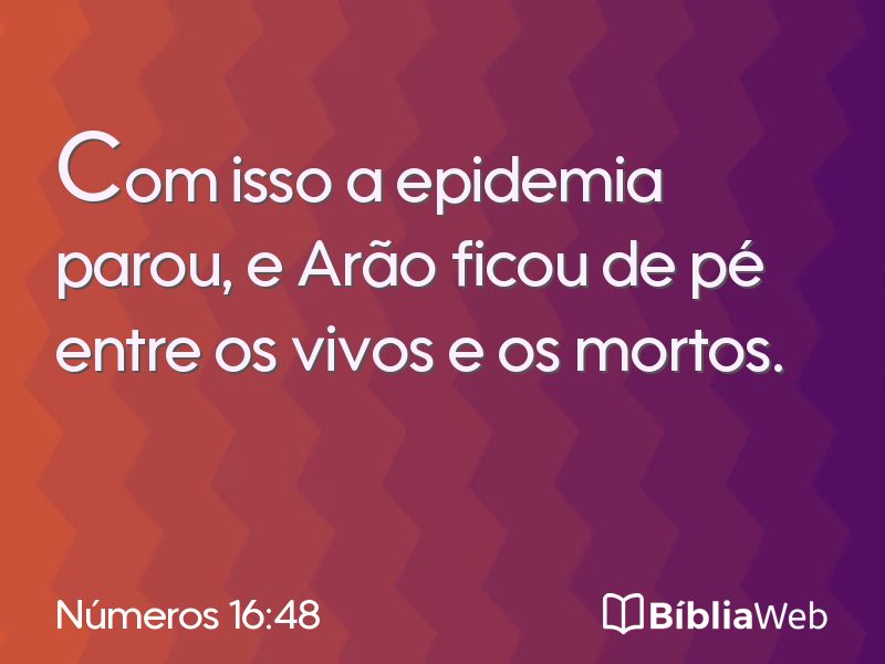 Números 16:48 em imagem para compartilhar