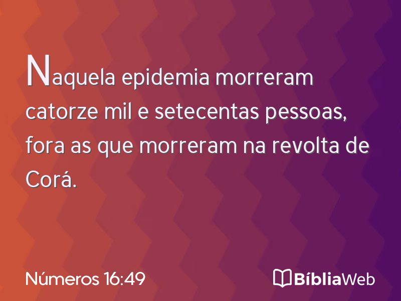 Números 16:49 em imagem para compartilhar