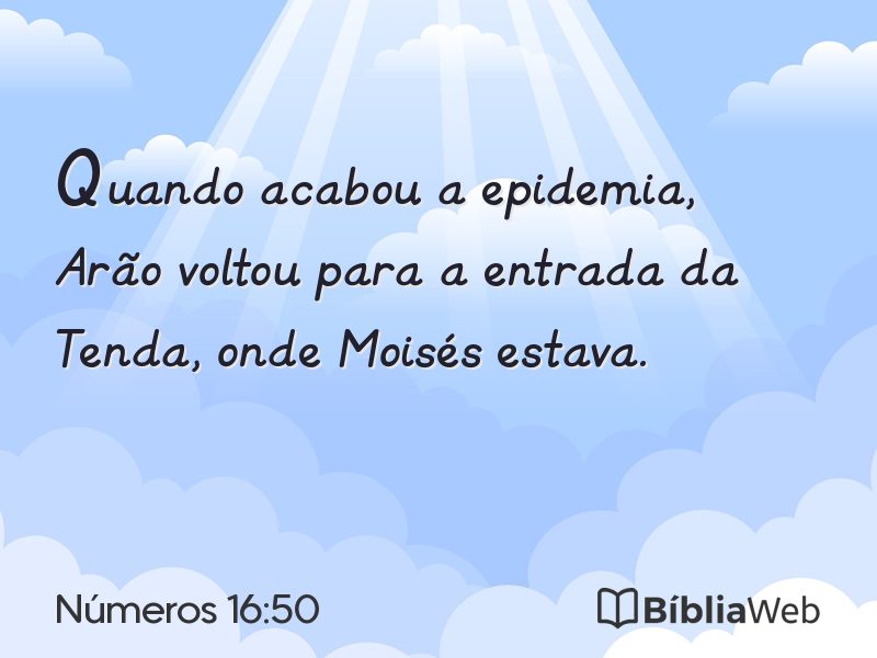 Números 16:50 em imagem para compartilhar