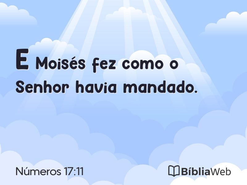 Números 17:11 em imagem para compartilhar