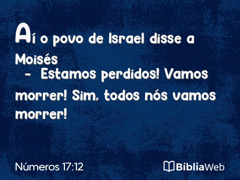 Números 17:12 em imagem para compartilhar