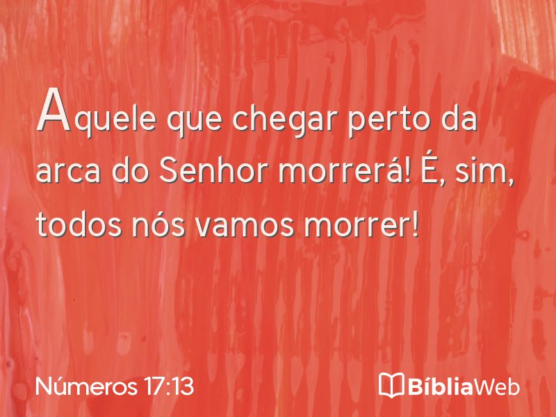 Números 17:13 em imagem para compartilhar