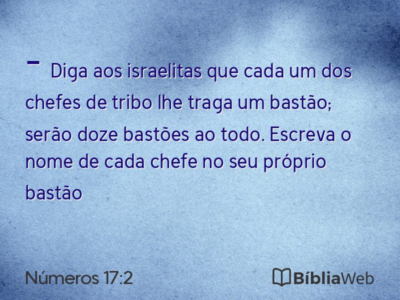 Números 17:2 em imagem para compartilhar