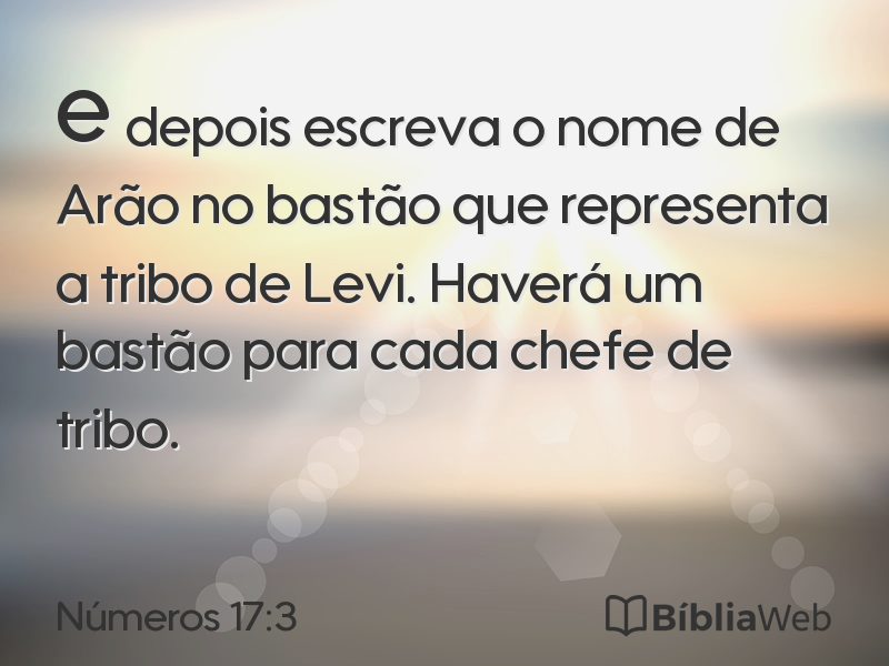 Números 17:3 em imagem para compartilhar