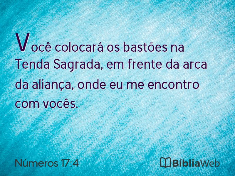 Números 17:4 em imagem para compartilhar