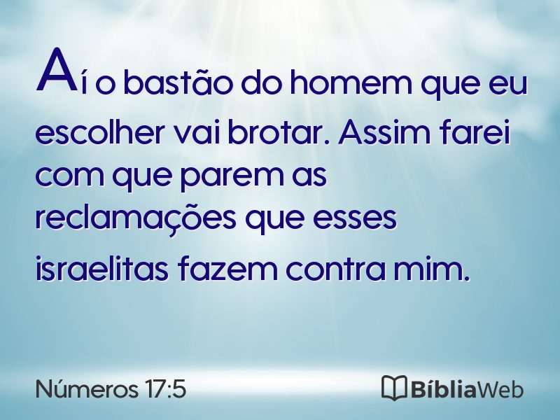Números 17:5 em imagem para compartilhar