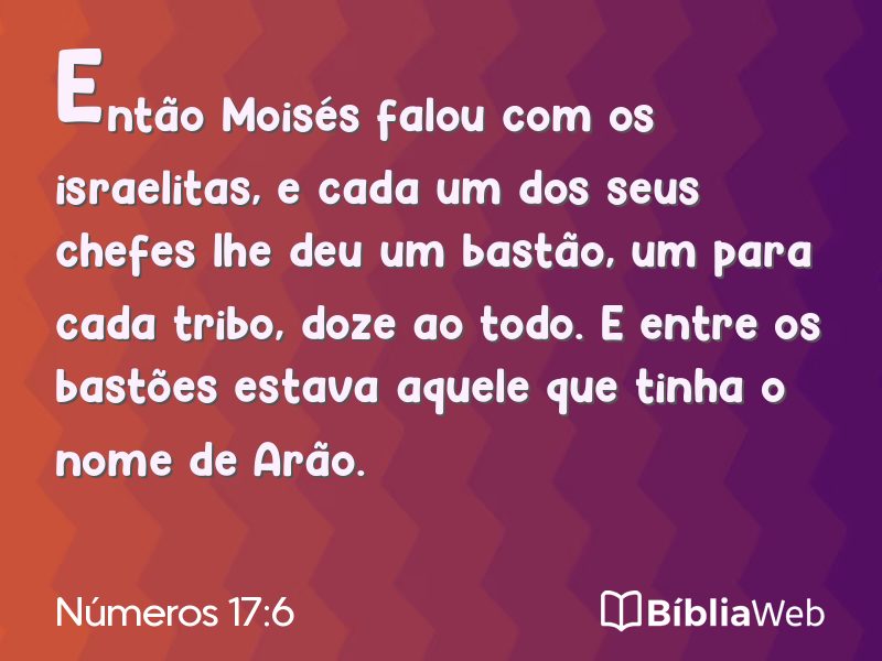 Números 17:6 em imagem para compartilhar