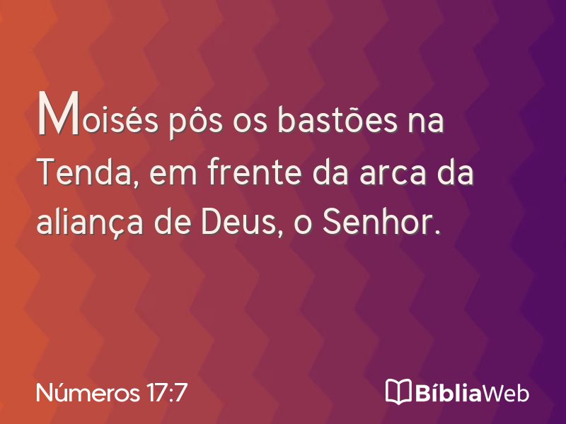 Números 17:7 em imagem para compartilhar
