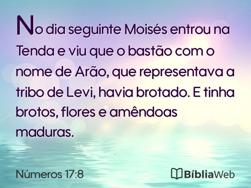 Números 17:8 em imagem para compartilhar
