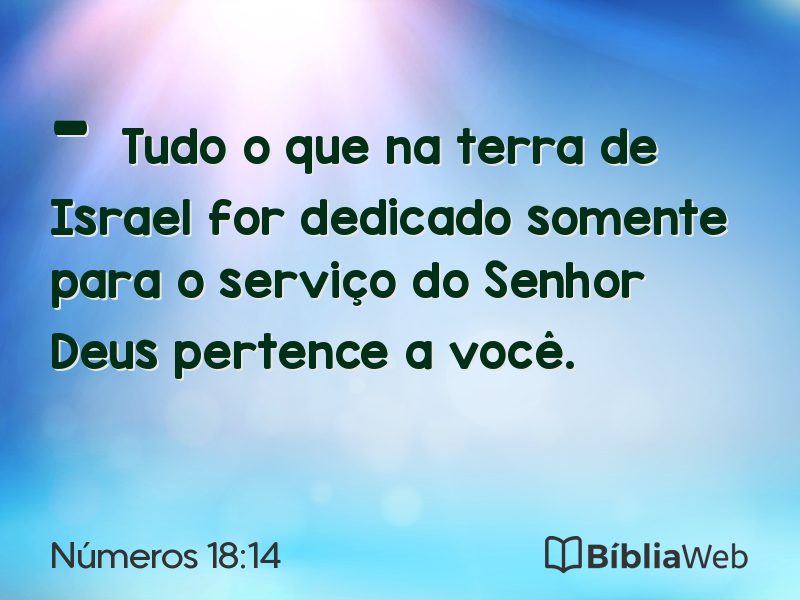 Números 18:14 em imagem para compartilhar