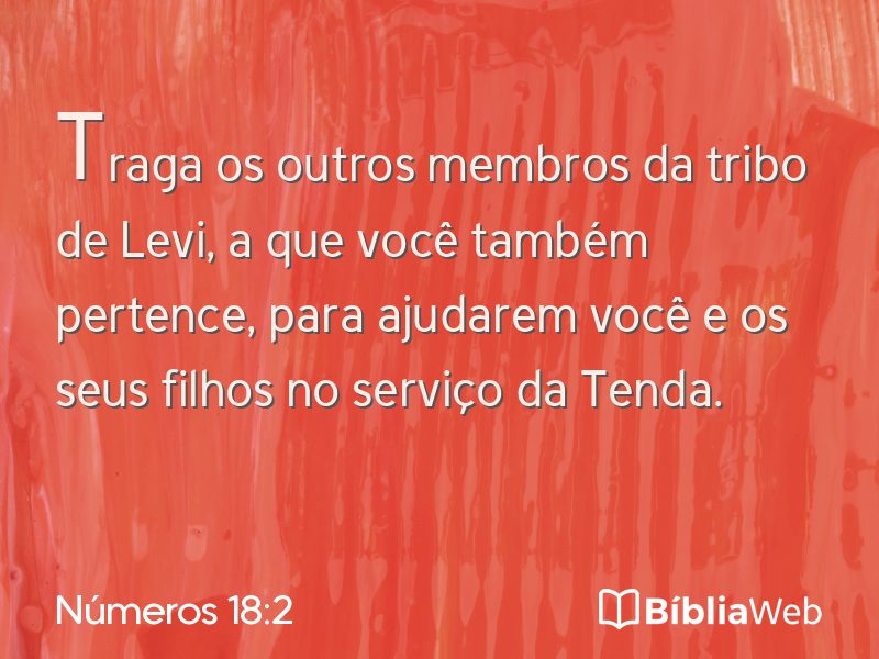 Números 18:2 em imagem para compartilhar