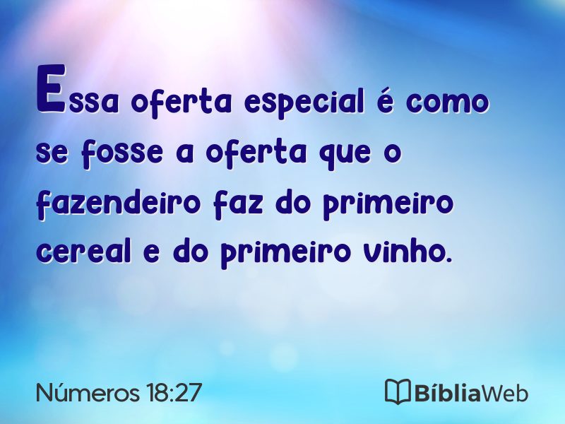Números 18:27 em imagem para compartilhar