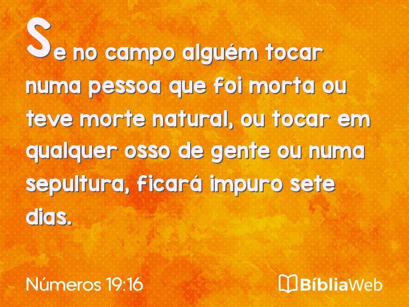 Números 19:16 em imagem para compartilhar