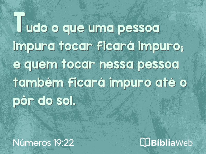 Números 19:22 em imagem para compartilhar