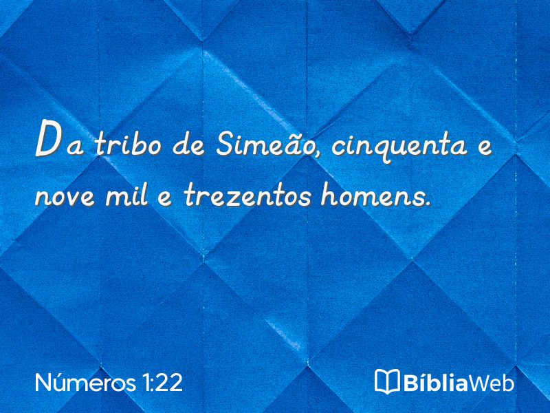 Números 1:22 em imagem para compartilhar