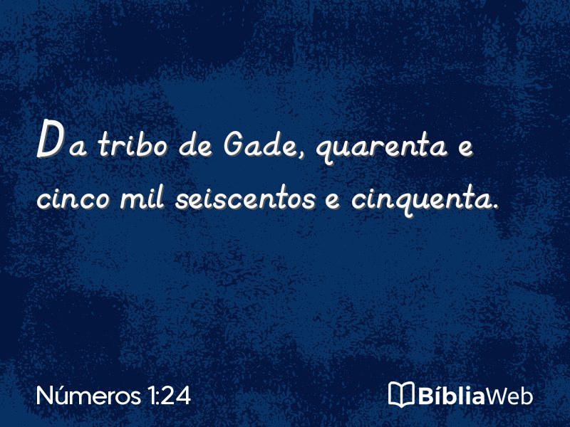 Números 1:24 em imagem para compartilhar