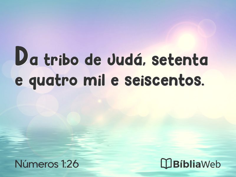 Números 1:26 em imagem para compartilhar
