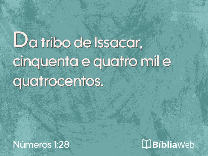 Números 1:28 em imagem para compartilhar