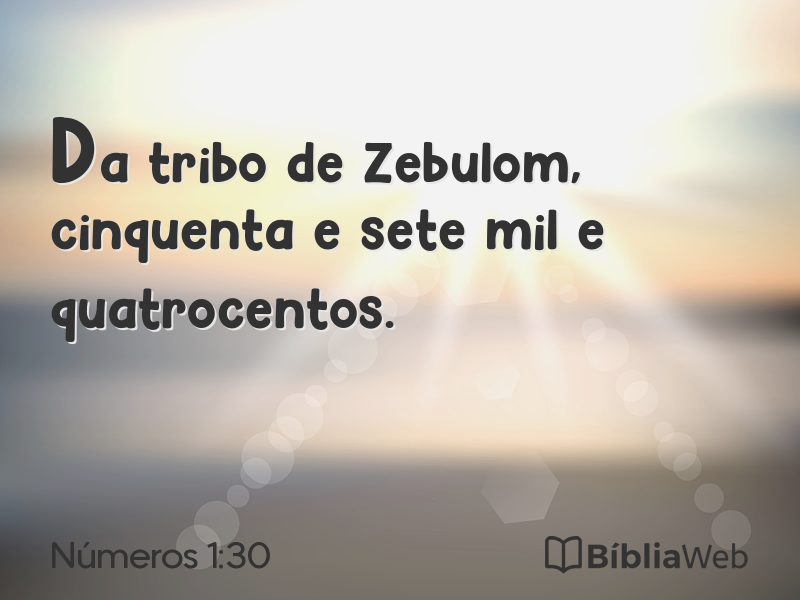 Números 1:30 em imagem para compartilhar