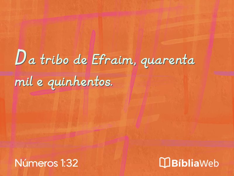 Números 1:32 em imagem para compartilhar