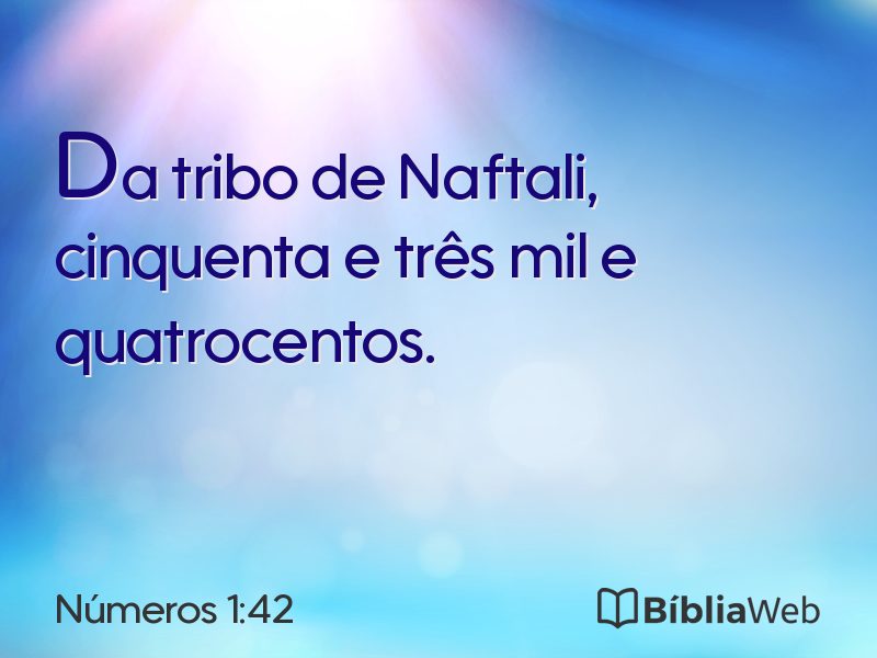 Números 1:42 em imagem para compartilhar