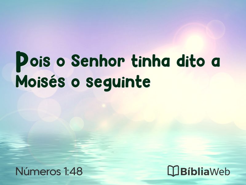 Números 1:48 em imagem para compartilhar